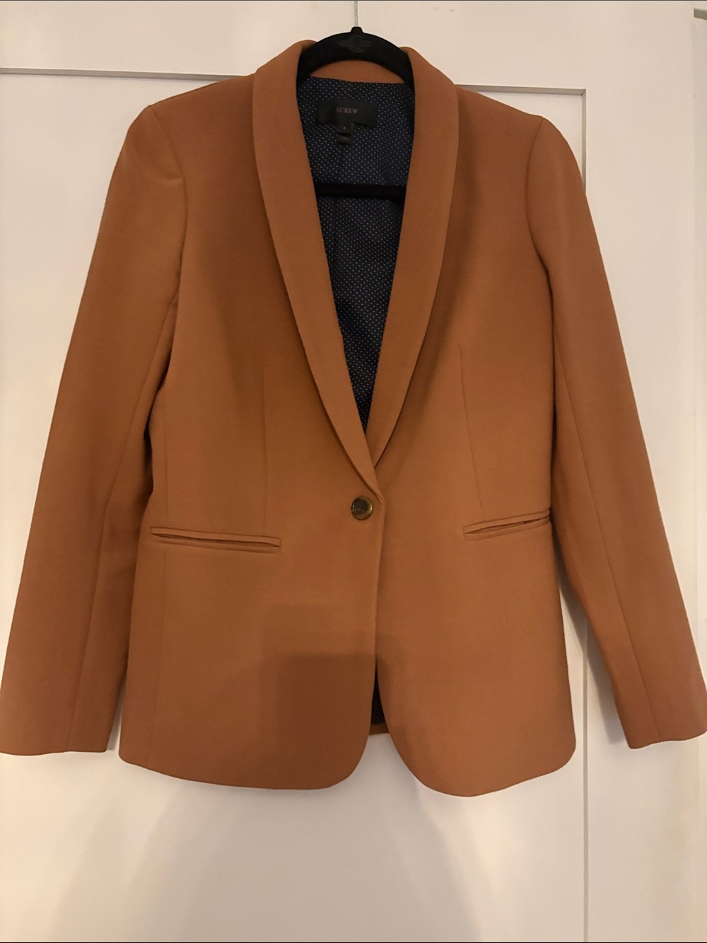 J. Crew Women's Camel/Tan Single-Button Shawl Blazer